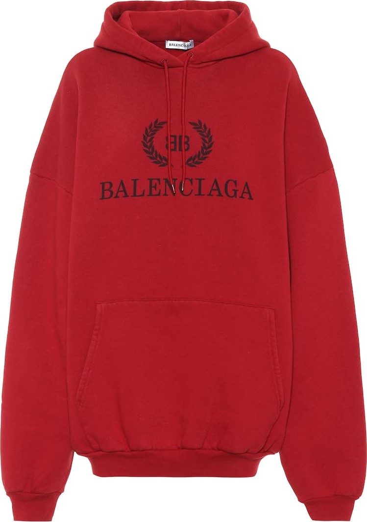 Balenciaga Oversized cotton jersey hoodie
