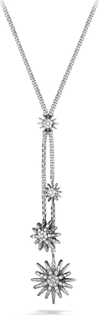 David Yurman Starburst Y Necklace, Diamonds