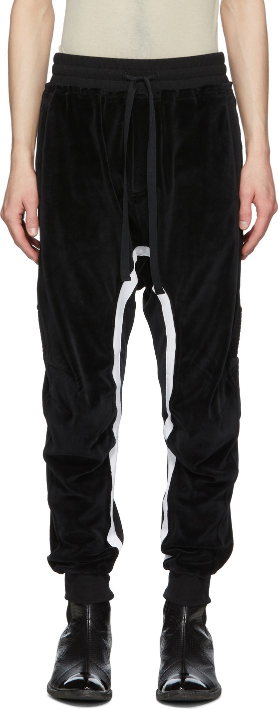Haider Ackermann Black Moonshape Jogging Lounge Pants