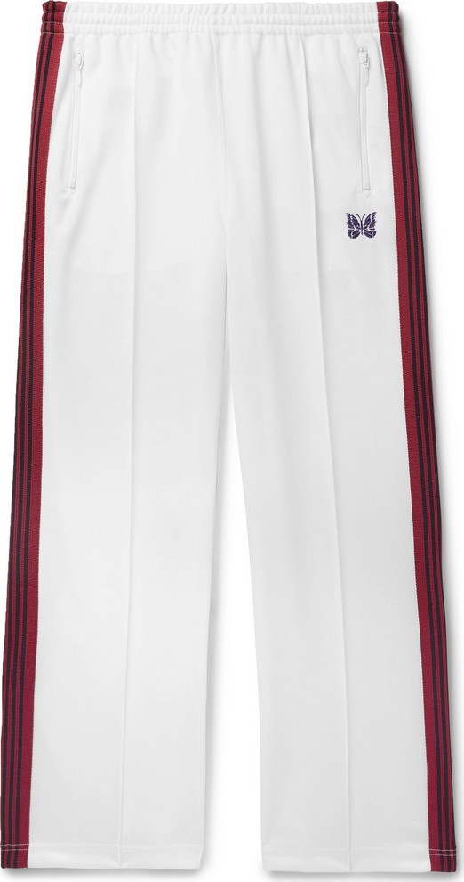 Needles Embroidered Striped Satin-Jersey Track Pants