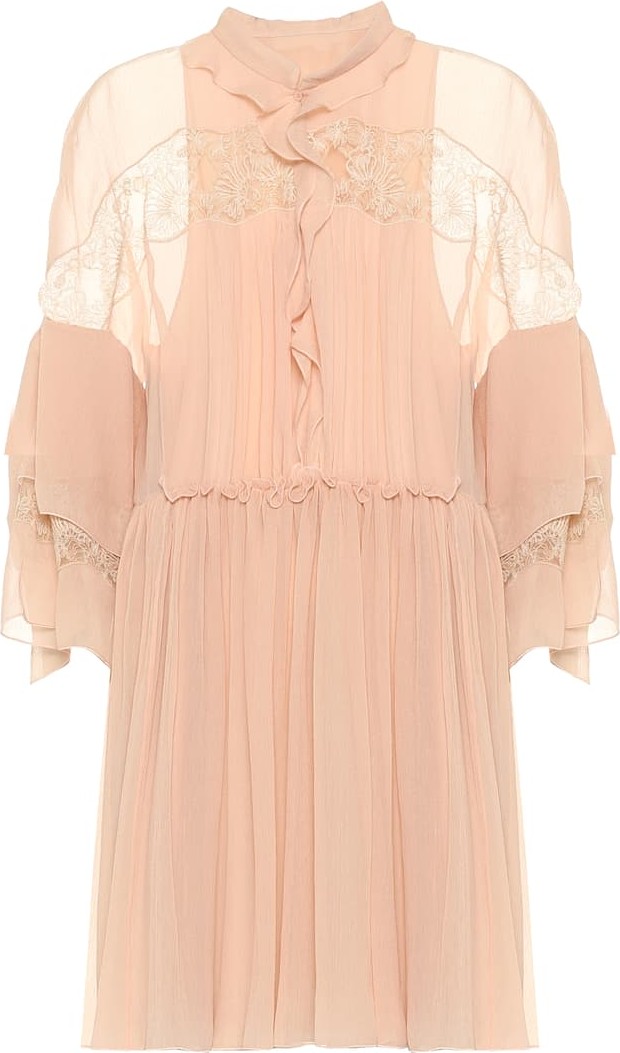 Chloe Silk-georgette minidress