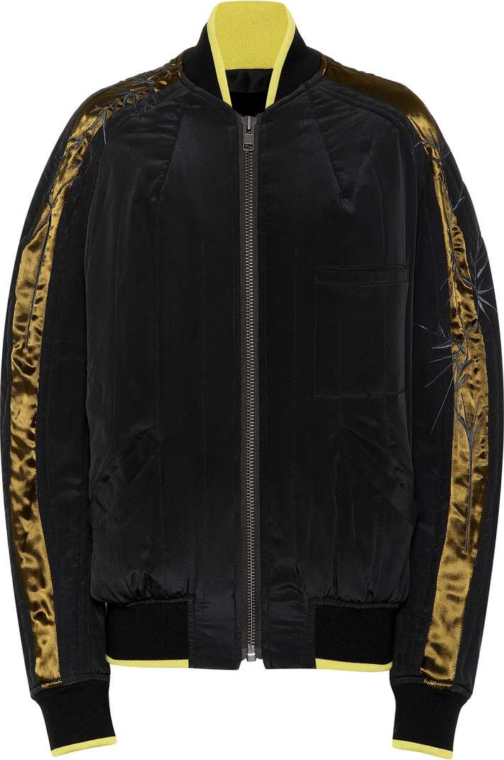 Haider Ackermann Silk crêpe bomber jacket