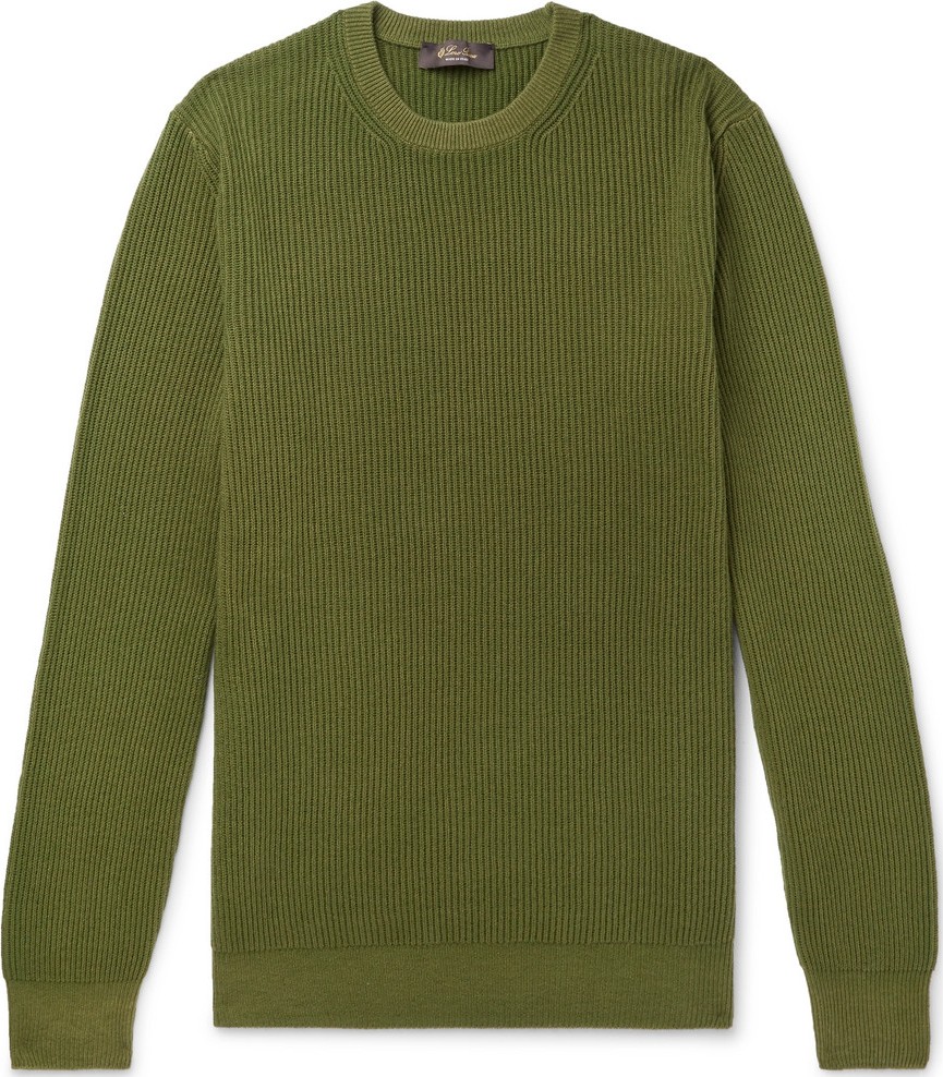 Loro Piana Garment-Dyed Ribbed Cashmere Sweater