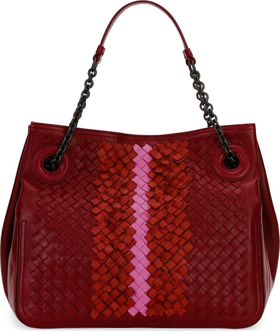 Bottega Veneta Intrecciato Chain-Handle Tote Bag