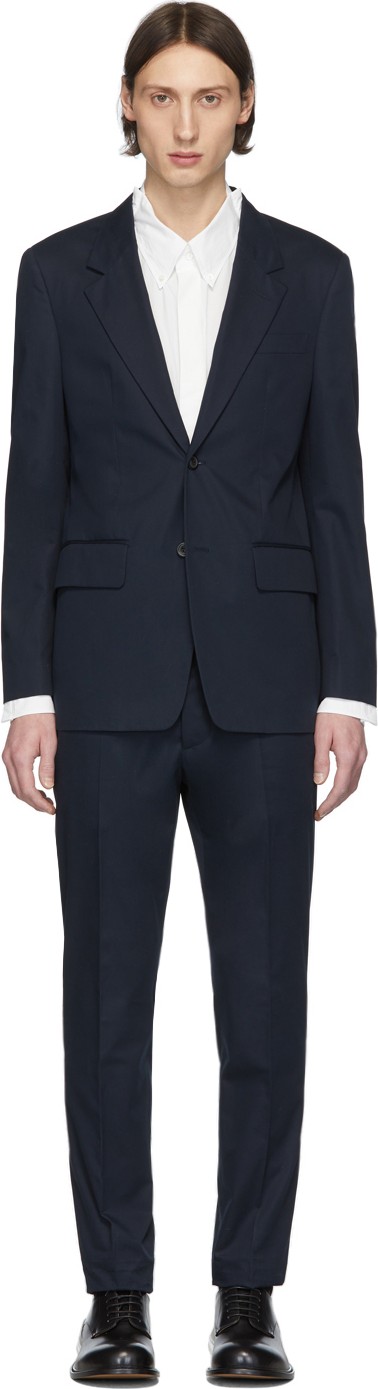 Maison Margiela Navy Fine Cotton Suit
