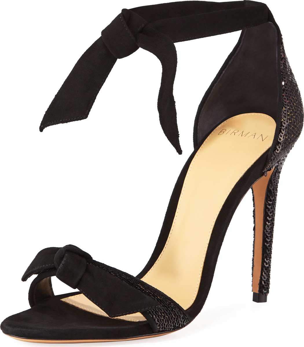 Alexandre Birman Clarita Sequined Knotted Sandals