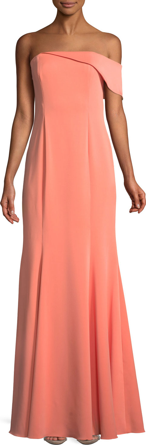 Jay Godfrey Seaworth Off-the-Shoulder Crepe Gown