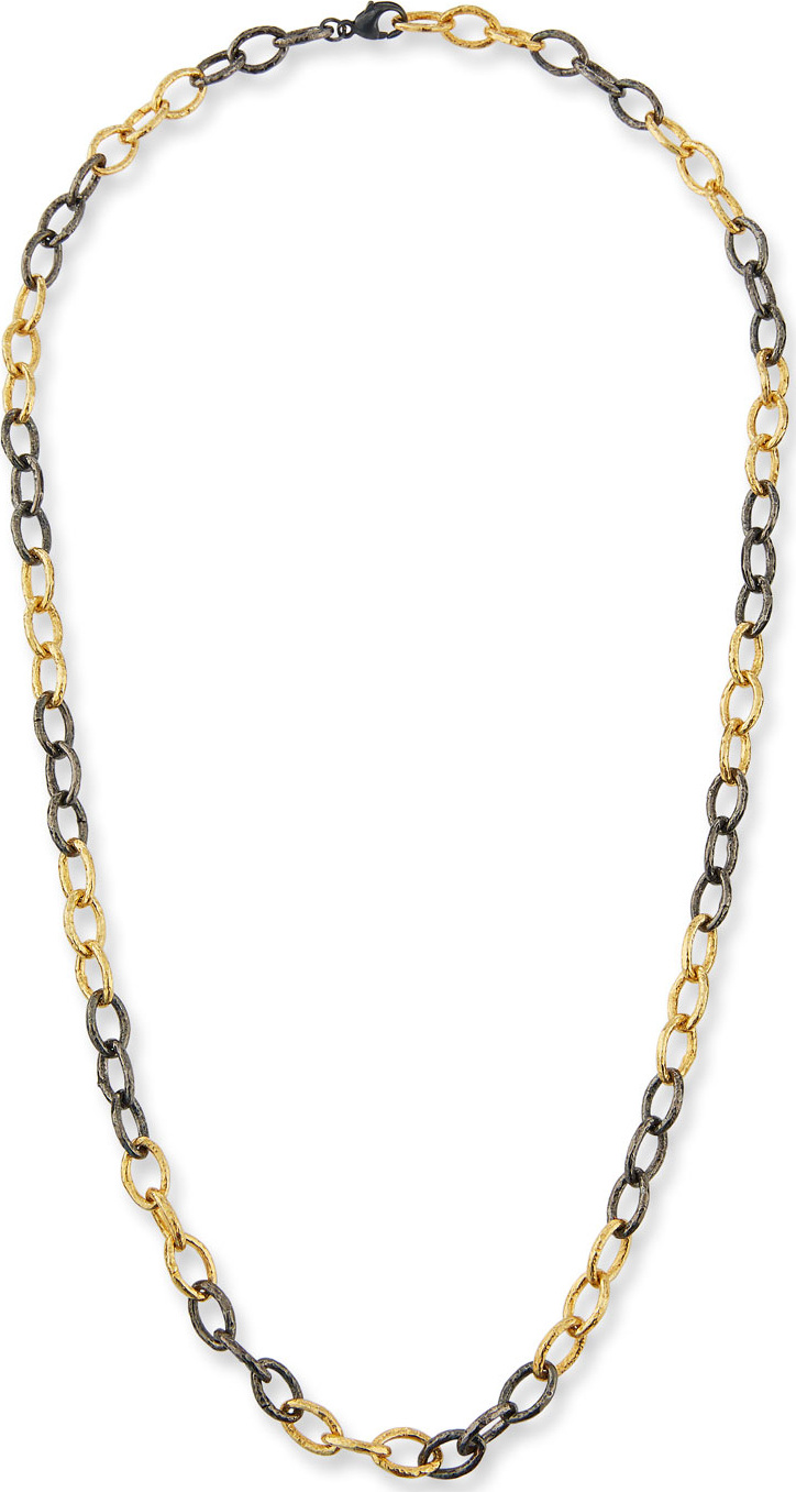 Margo Morrison Two-Tone Chain-Link Necklace. 30"L
