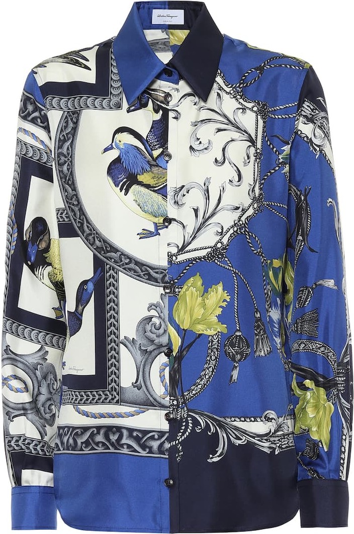 Salvatore Ferragamo Printed silk shirt