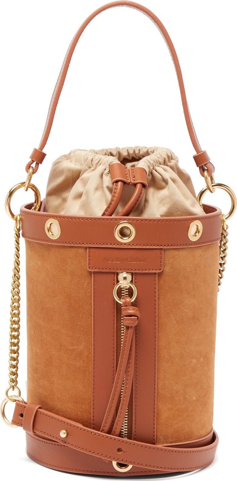 See By Chloé Debbie suede and leather bucket bag