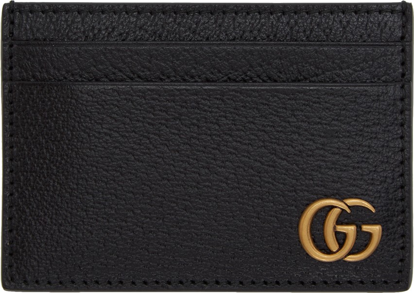 Gucci Black GG Marmont Money Clip Card Holder