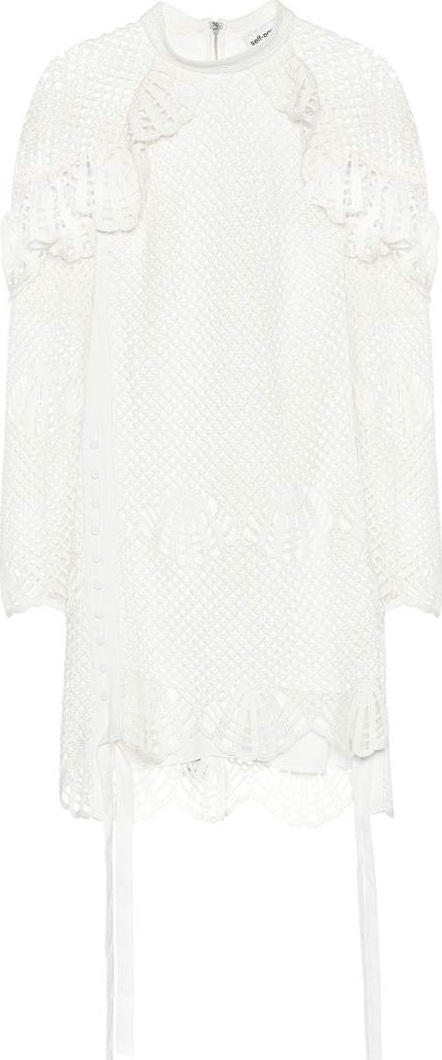 Self Portrait Crochet minidress