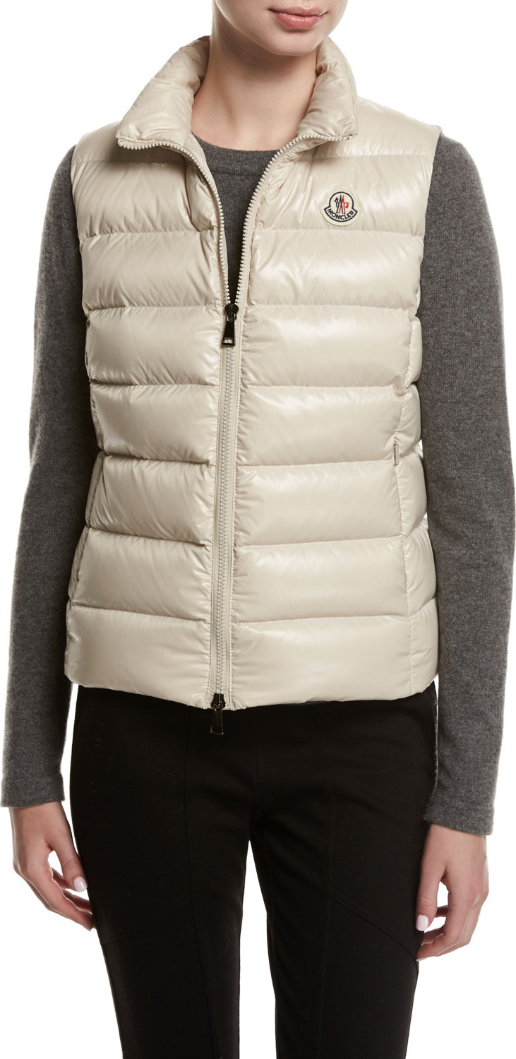 Moncler Ghany Shiny Quilted Puffer Vest