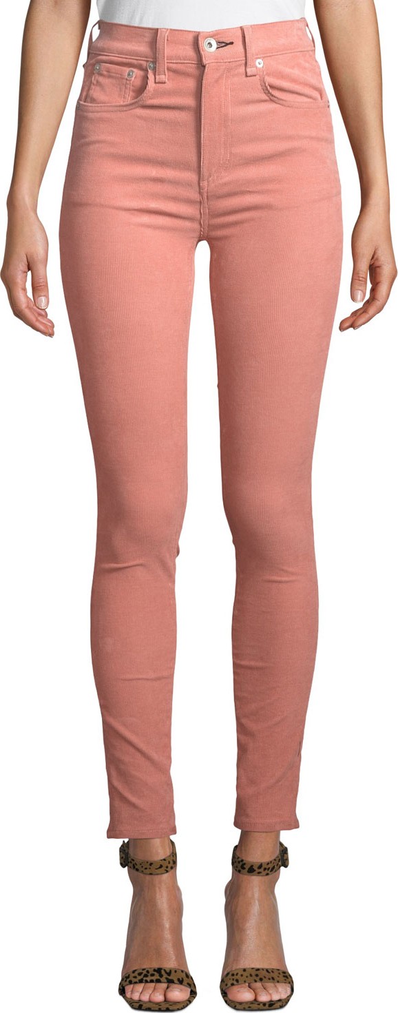 Rag & Bone High-Rise Corduroy Ankle Skinny Jeans