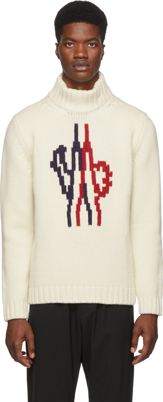 Moncler Genius Off-White Logo Maglione Turtleneck