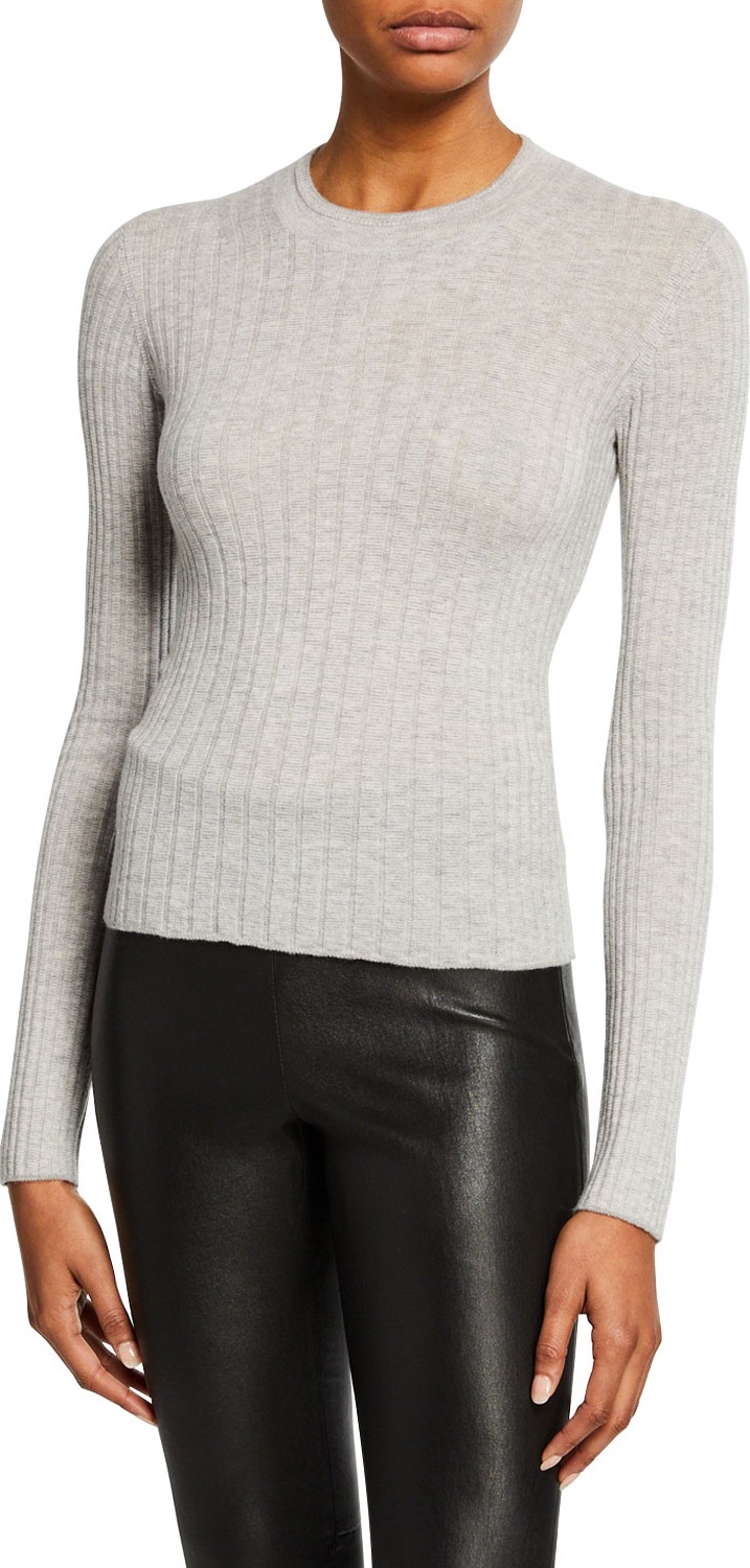 Vince Mixed-Rib Cashmere Sweater