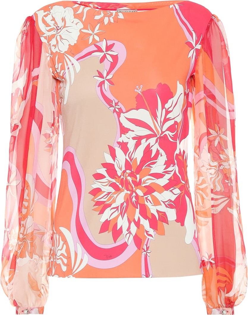 Emilio Pucci Printed silk blouse