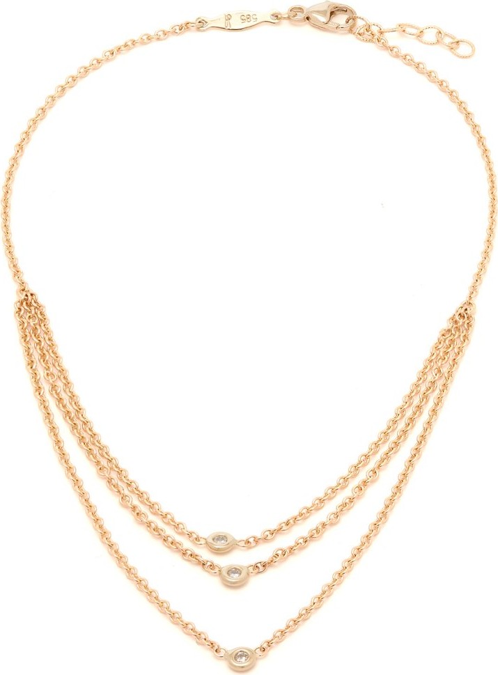 Jacquie Aiche Diamond & 18kt gold anklet