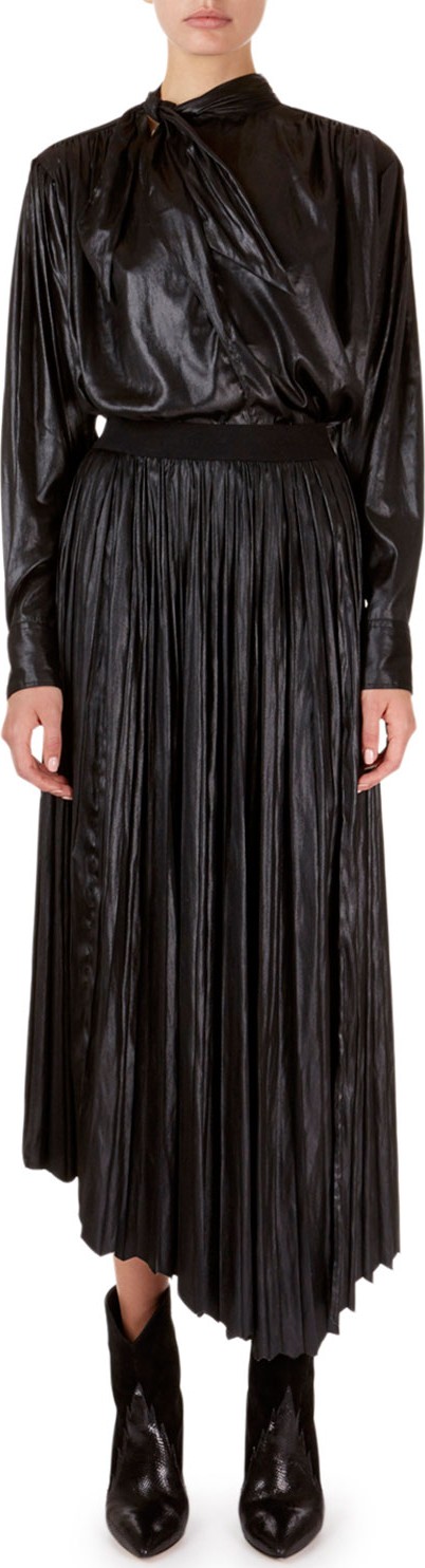 Isabel Marant Demmo Long-Sleeve Liquid-Look Tunic