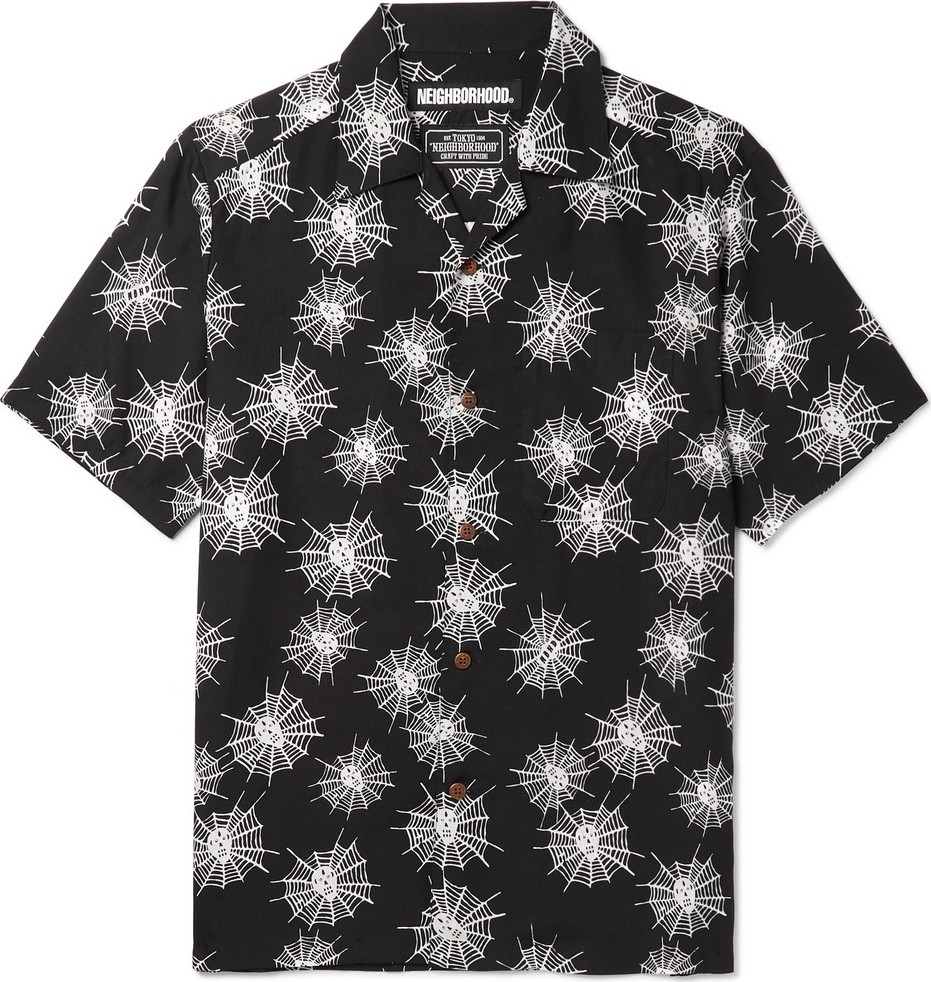 Neighborhood Camp-Collar Printed Lyocell Shirt
