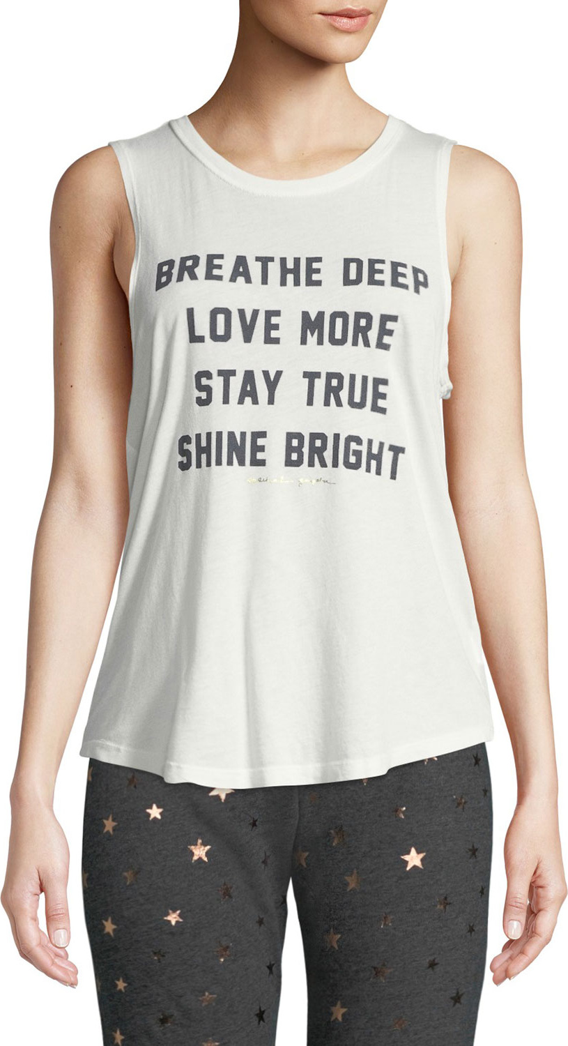 Spiritual Gangster Breathe Graphic Muscle Tank