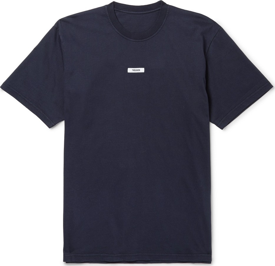 Très Bien Escape Logo-Appliquéd Cotton-Jersey T-Shirt