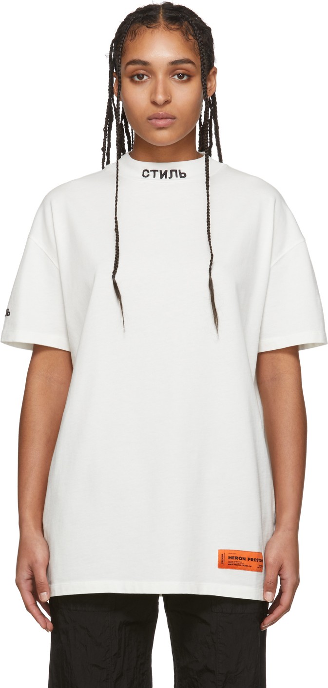 Heron Preston White 'Style' T-Shirt