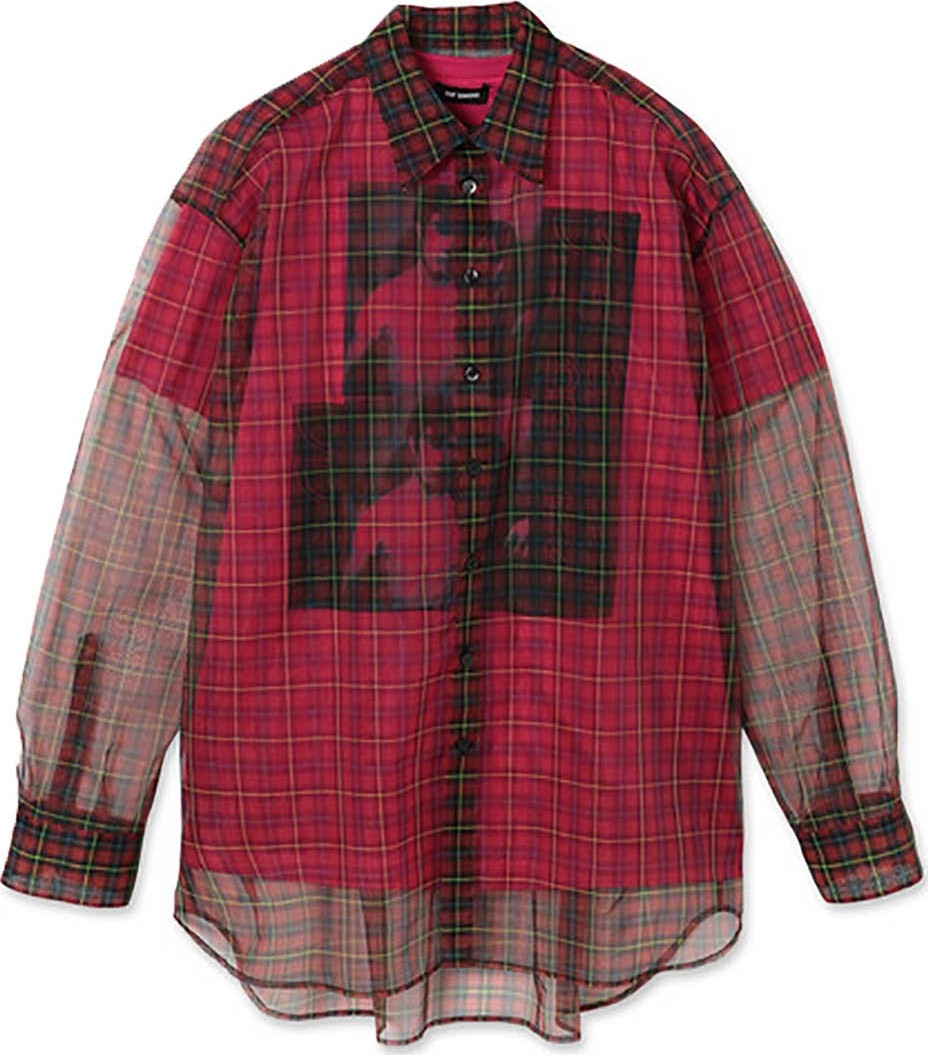 Raf Simons LONG SLEEVE TRANSPARENT SHIRT WITH T-SHIRT