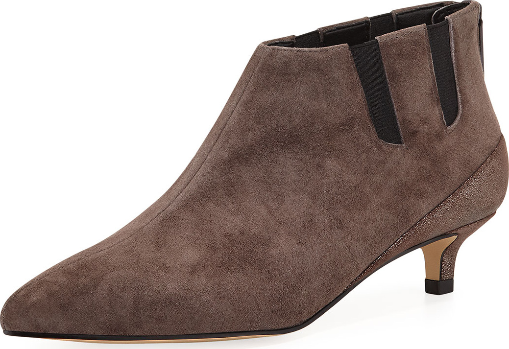 Donald J Pliner Ilex Kitten-Heel Suede Booties