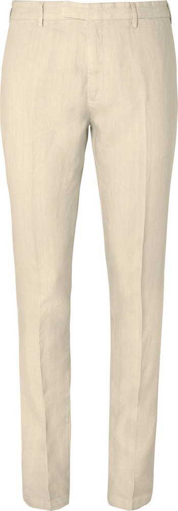 Boglioli Green Slim-Fit Linen Suit Trousers