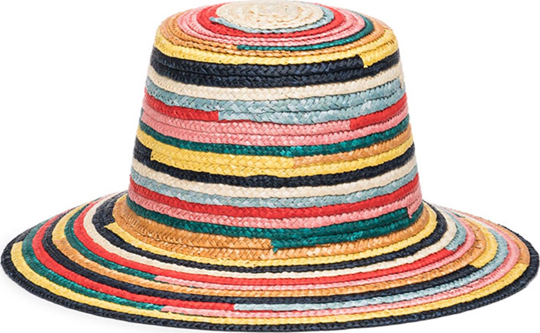 Eugenia Kim Stevie Multicolored Straw Bucket Hat