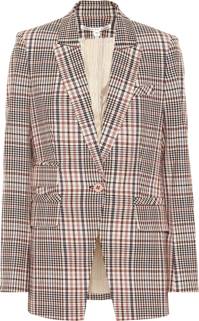 Veronica Beard Fuller plaid stretch cotton blazer
