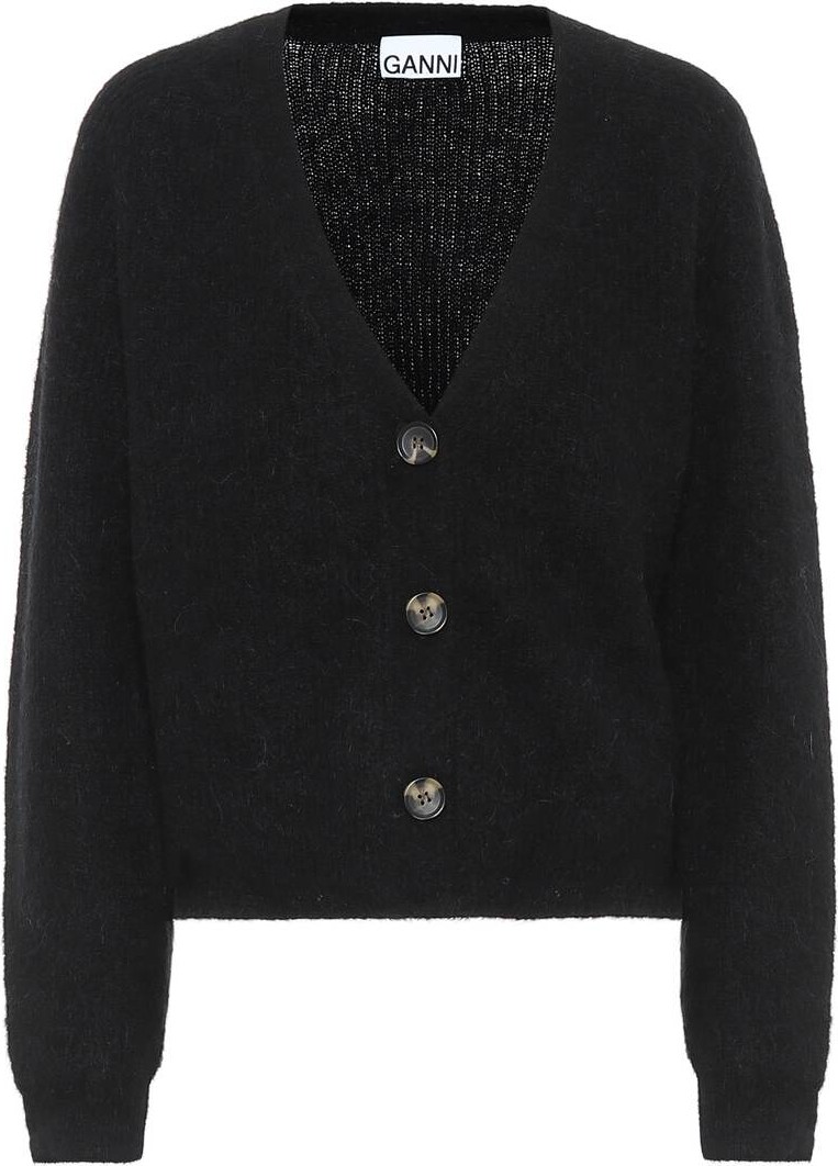 Ganni Alpaca and wool-blend cardigan