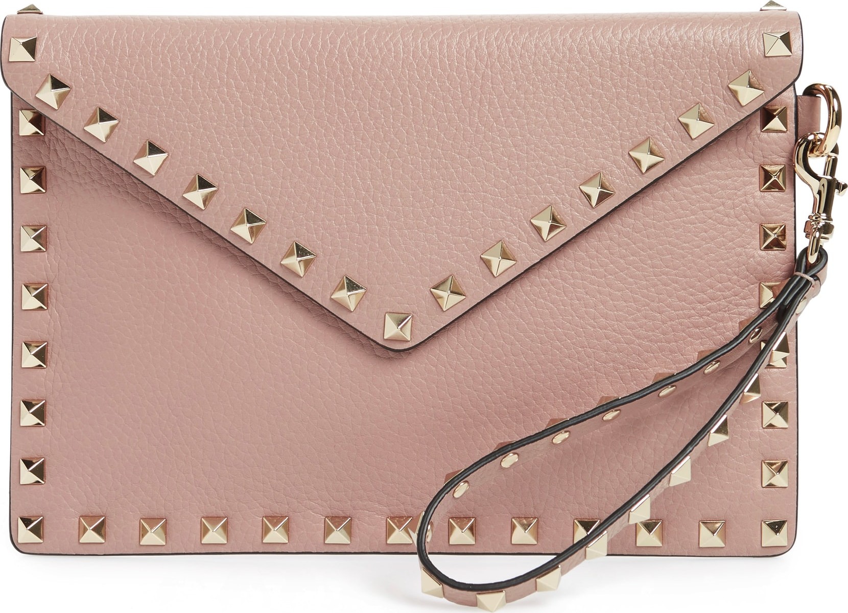 Valentino Medium Rockstud Leather Envelope Pouch