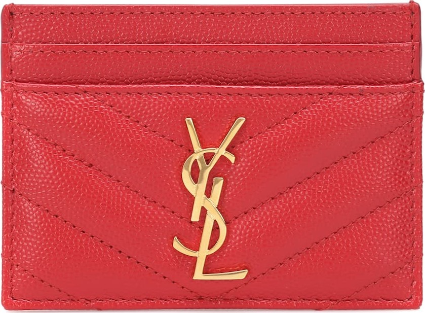 Saint Laurent Quilted leather card holder