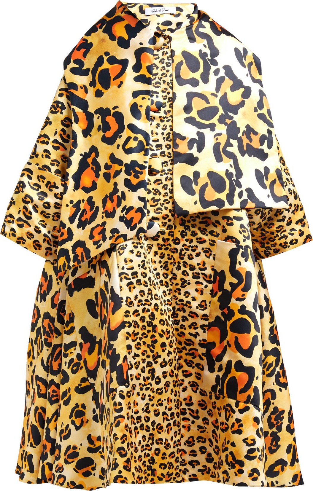 Richard Quinn Leopard-print A-line opera coat