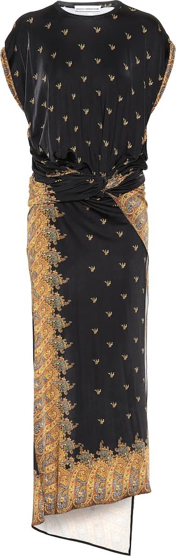 Paco Rabanne Printed jersey midi dress