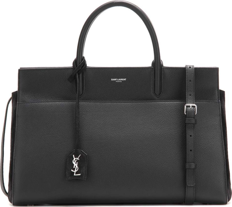 Saint Laurent Medium Rive Gauche leather and suede shoulder bag