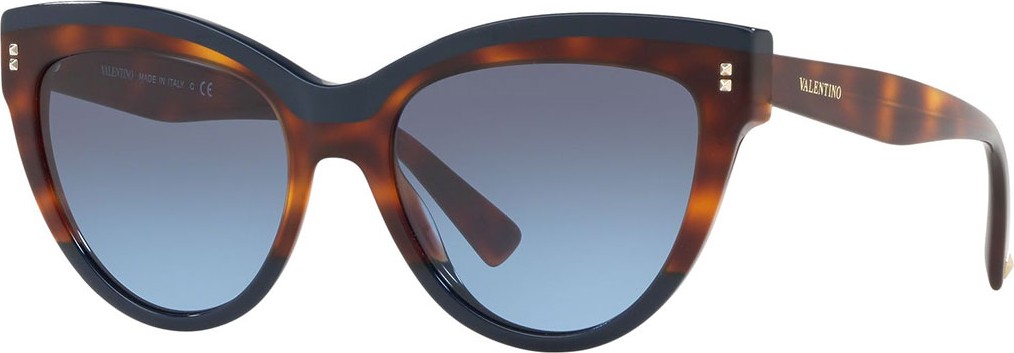 Valentino Rockstud Rivet Two-Tone Cat-Eye Sunglasses