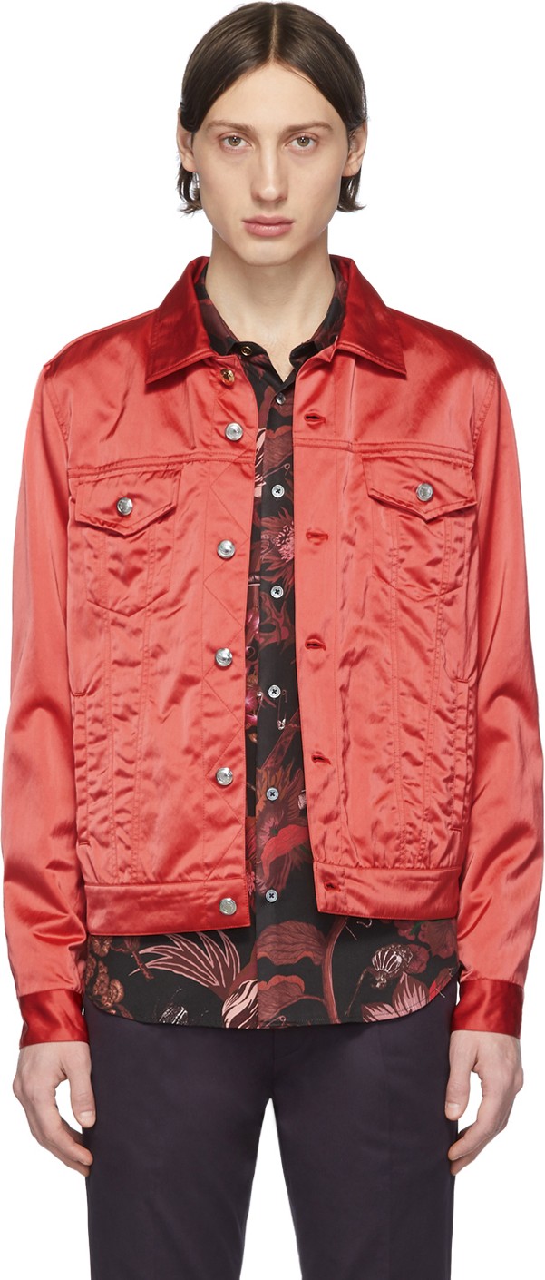 Paul Smith Red Satin Chore Jacket