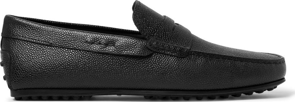 Tod's City Gommino Pebble-Grain Leather Penny Loafers