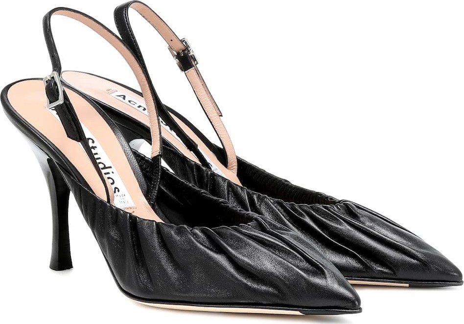 Acne Studios Leather slingback pumps