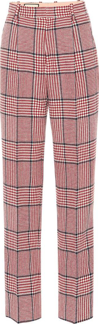 Gucci Plaid wool-blend pants