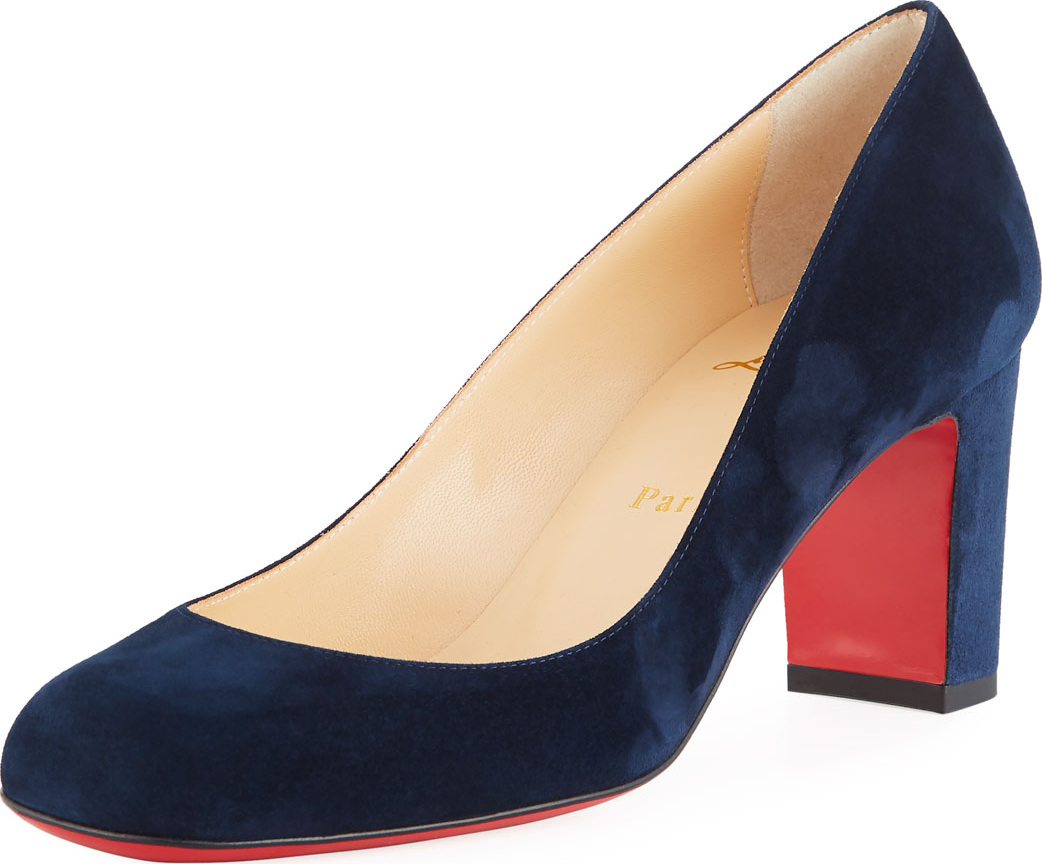 Christian Louboutin Cadrilla 70mm Suede Red Sole Pump