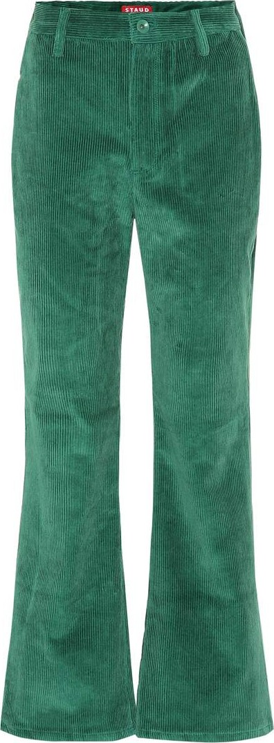 Staud Cropped high-rise flared pants