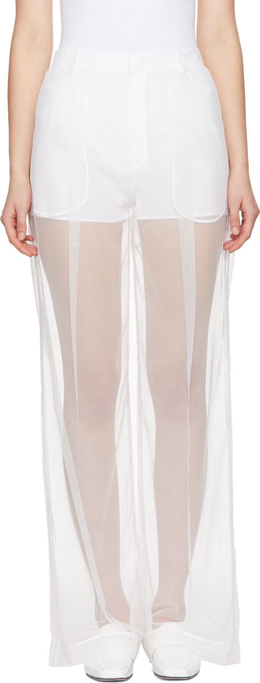 Givenchy White Tulle Trousers
