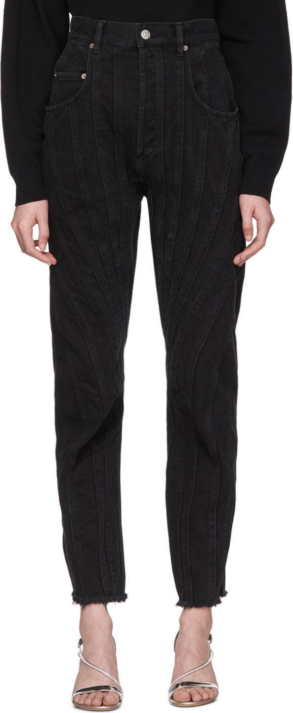 Mugler Black Twist Jeans