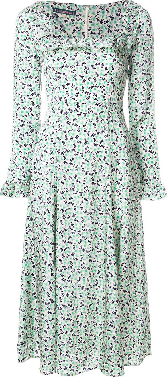 Alexachung square neck frill dress