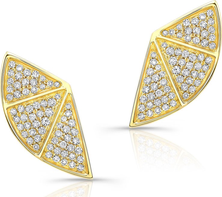 Ron Hami 14k Diamond Fan Earrings
