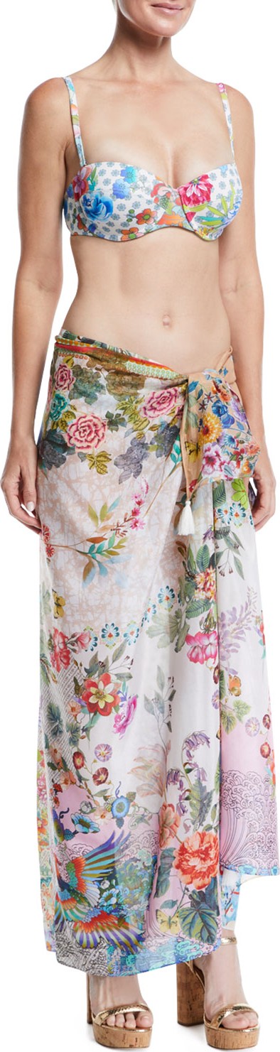 Johnny Was Maui Printed Underwire Bikini Swim Top